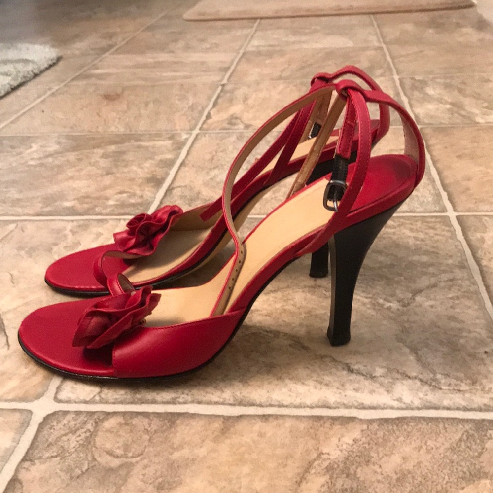 Andrea Red Leather heels.